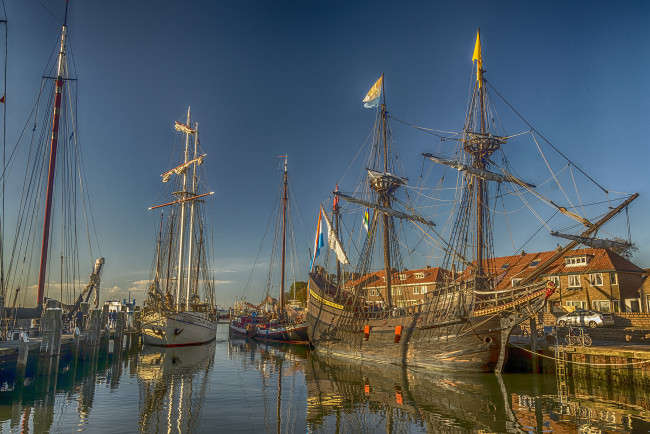 Обои картинки фото корабли, парусники, мачты, паруса