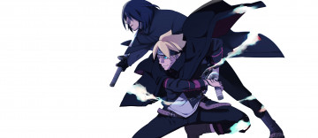 Картинка аниме naruto саске боруто учиха мечи