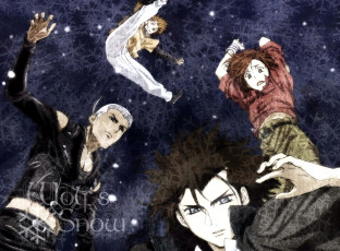 Картинка аниме wolf`s+rain парни оборотни прыжок