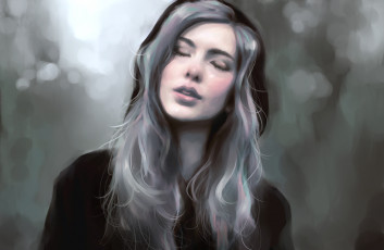 Картинка рисованное люди девушка фон