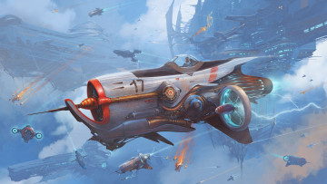 Картинка фэнтези космические+корабли +звездолеты +станции battle alejandro burdisio