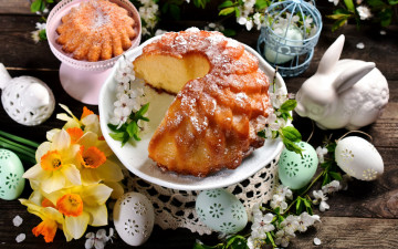 Картинка праздничные пасха кулич ажурные яйца