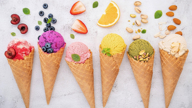 Обои картинки фото еда, мороженое,  десерты