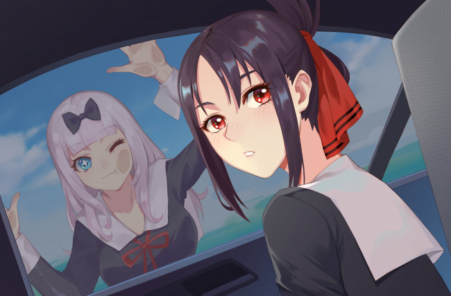 Обои картинки фото аниме, kaguya-sama,  love is war, госпожа, кагуя, в, любви, как, на, войне