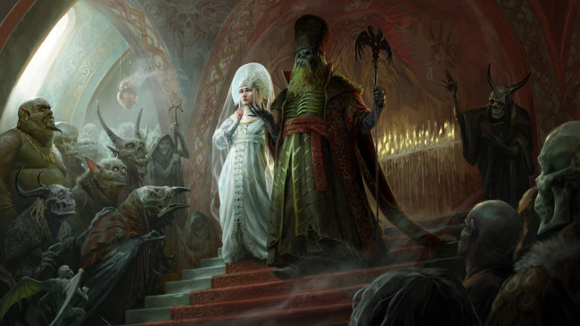 Обои картинки фото фэнтези, нежить, скелет, девушка