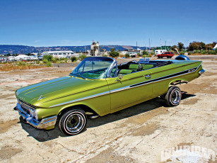 Картинка 1961 chevrolet impala convertible автомобили