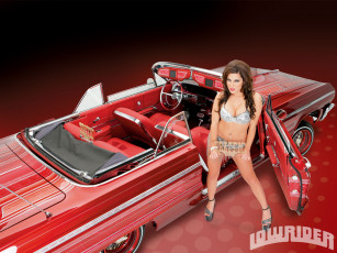 Картинка 1964 chevrolet impala ss автомобили авто девушками