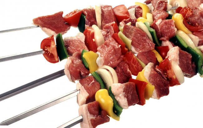 Обои картинки фото еда, шашлык, барбекю
