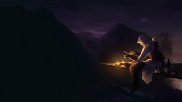 Картинка assassins creed видео игры assassin`s ночь сидит альтаир