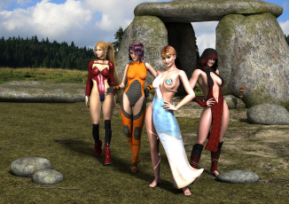 Картинка 3д графика people люди девушки