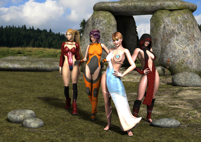 Обои картинки фото 3д, графика, people, люди, девушки