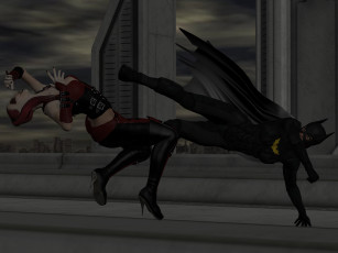 Картинка 3д+графика fantasy+ фантазия драка бетман