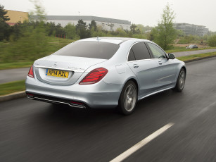 обоя автомобили, mercedes-benz, hybrid, uk-spec, w222, 2013г, светлый, s, 300, bluetec