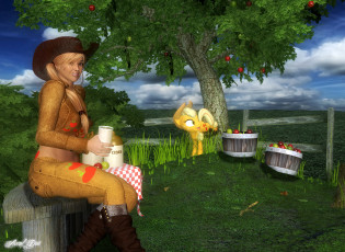 Картинка 3д+графика people+ люди улыбка пони девушка