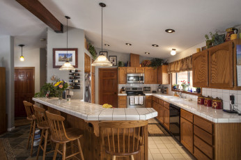 Картинка интерьер кухня мебель