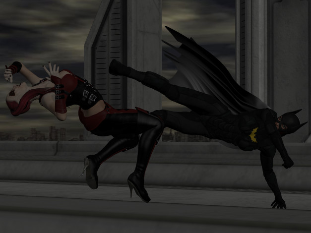 Обои картинки фото 3д графика, fantasy , фантазия, драка, бетман