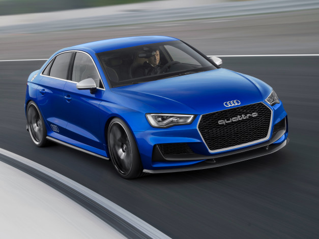Обои картинки фото автомобили, audi, concept, quattro, a3, clubsport, синий, 2014, г
