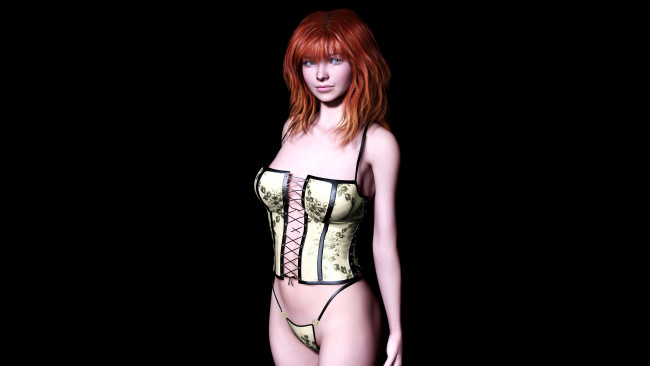 Обои картинки фото 3д графика, people , люди, девушка, фон, взгляд