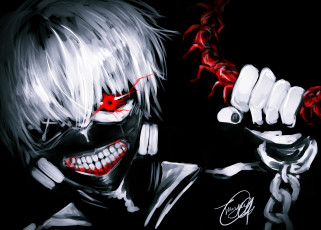 Картинка аниме tokyo+ghoul канеки кен токийский гуль