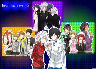 Картинка аниме devil+survivor девушки парни