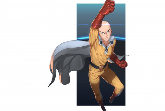 Картинка аниме one+punch+man сайтама супергерой