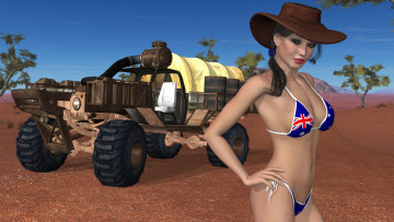 Картинка 3д+графика люди+ people фон взгляд девушка