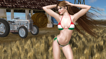 Картинка 3д+графика люди+ people фон взгляд девушка