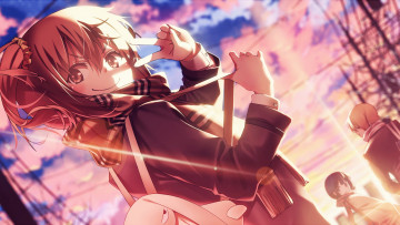 Картинка aiura аниме фон взгляд девушка