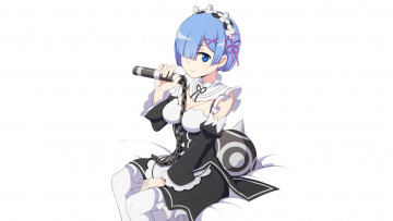 Картинка аниме re +zero+kara+hajimeru+isekai+seikatsu девушка взгляд фон