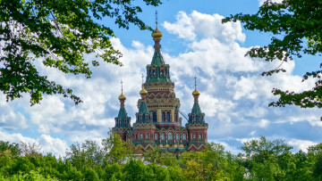 Картинка st +petersburg +russia города санкт-петербург +петергоф+ россия собор
