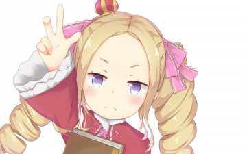 Картинка аниме re +zero+kara+hajimeru+isekai+seikatsu девушка взгляд фон