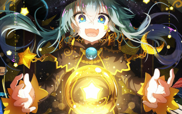 Картинка аниме vocaloid фон взгляд девушка