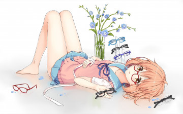 Картинка kyoukai+no+kanata аниме фон девушка взгляд