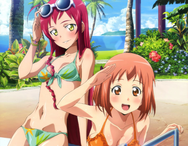 Обои картинки фото аниме, hataraku maou-sama, девушки