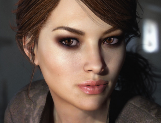 Обои картинки фото 3д графика, портрет , portraits, взгляд, девушка