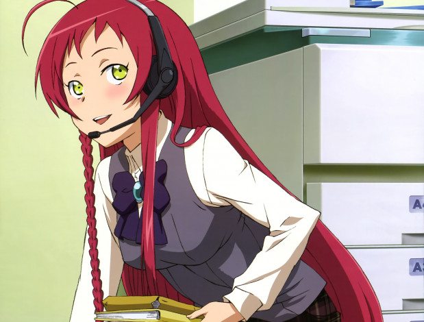 Обои картинки фото аниме, hataraku maou-sama, девушка