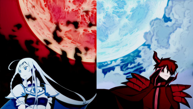 Обои картинки фото аниме, hataraku maou-sama, луна