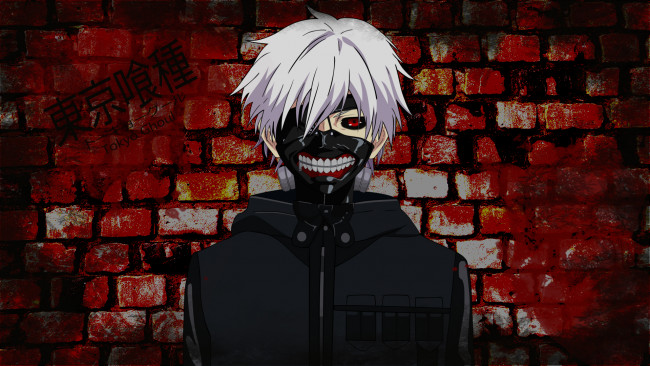 Обои картинки фото аниме, tokyo ghoul, взгляд, фон, мальчик