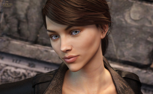 Обои картинки фото 3д графика, портрет , portraits, девушка, взгляд