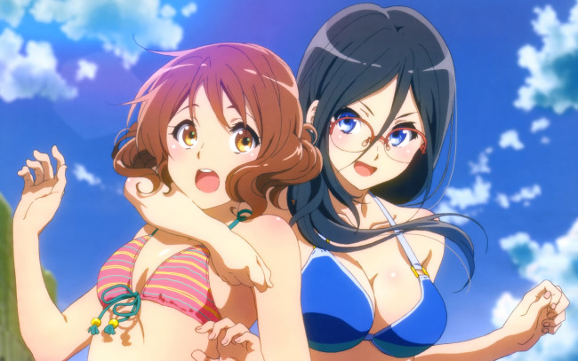 Обои картинки фото аниме, sound horizon, взгляд, девушки, фон