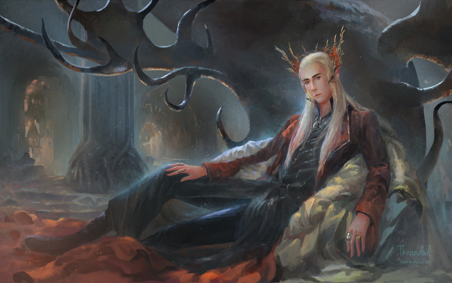 Обои картинки фото фэнтези, эльфы, король, трандуил, эльф
