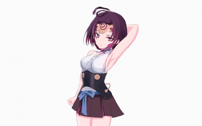 Обои картинки фото koutetsujou no kabaneri, аниме, фон, взгляд, девушка