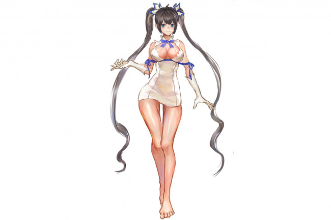 Обои картинки фото аниме, danmachi, гестия