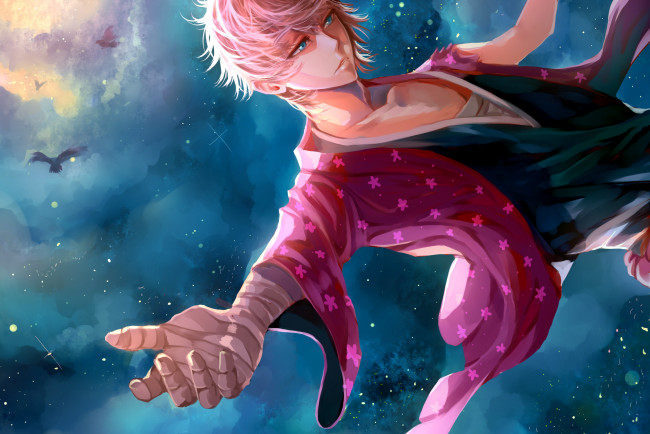 Обои картинки фото аниме, unknown,  другое, падение, парень