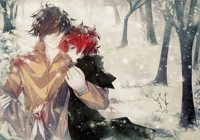 Обои картинки фото аниме, зима,  новый год,  рождество, south, park, kyle, broflovski, eric, theodore, cartman