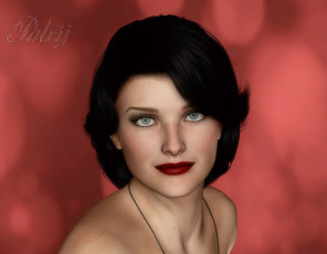 Картинка 3д+графика портрет+ portraits взгляд фон девушка