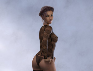 Картинка 3д+графика люди+ people фон взгляд девушка