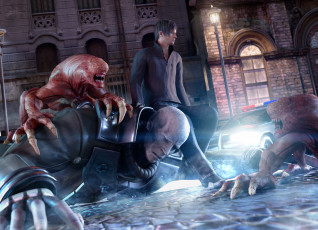 Картинка видео+игры resident+evil фон существо мужчины