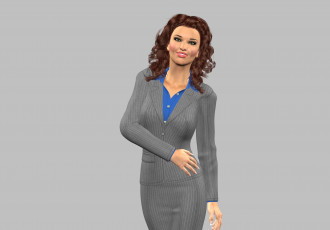 Картинка 3д+графика люди+ people девушка взгляд фон