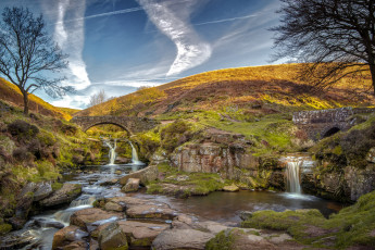Картинка природа водопады река водопад лес